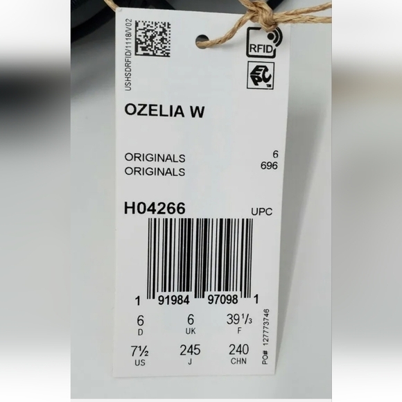 Adidas Womens Size 7.5 Ozelia W Pink Core Black Cloud White Shoes H04266 New - Picture 9 of 12